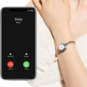 TOTWOO New Long Distance 2.0 touch Light up&Vibrate Bracelets for Couples,Long Distance Relationship Bracelet Gift for lover